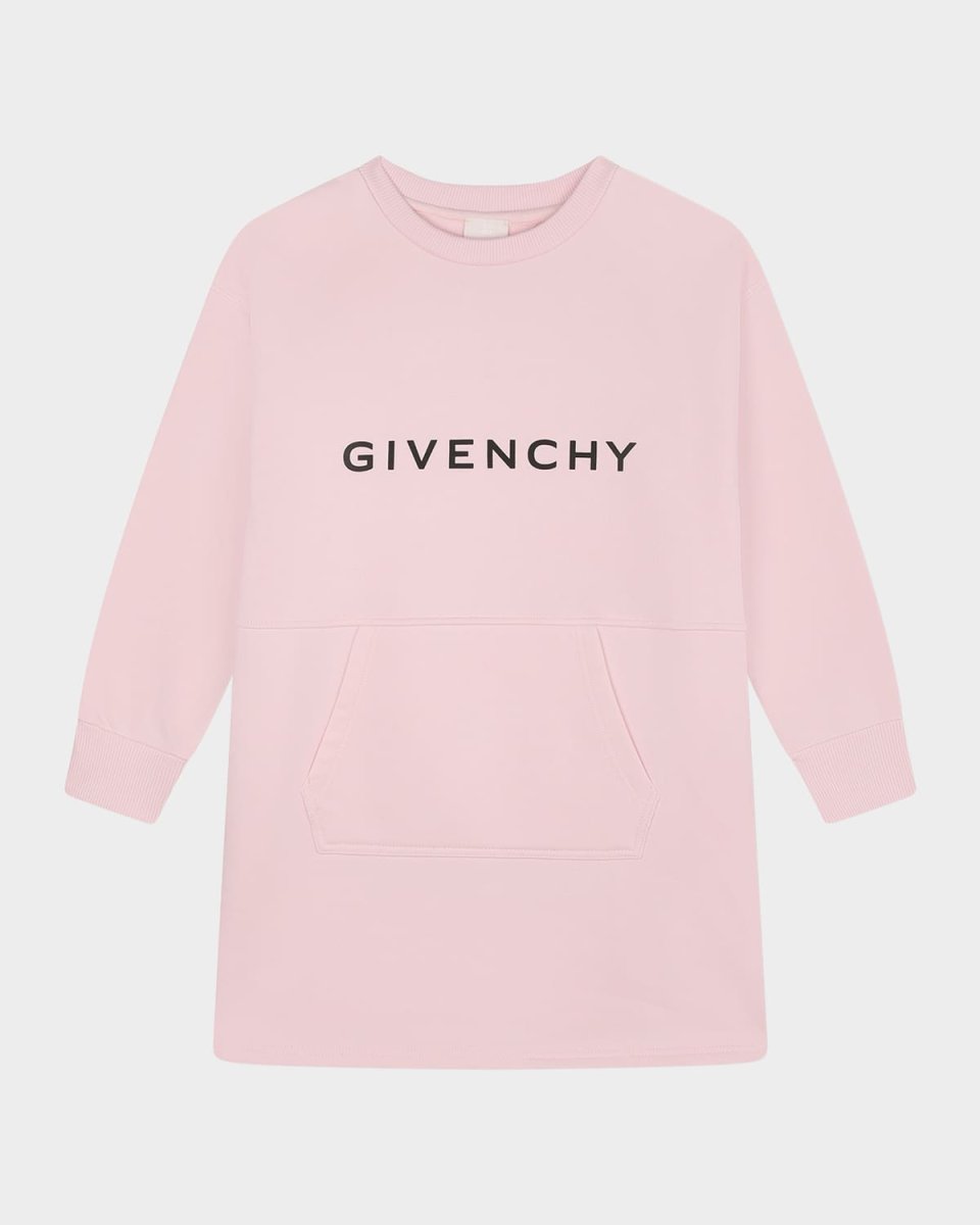 Girl's Logo-Print Fleece Hoodie Dress, Size 4-
